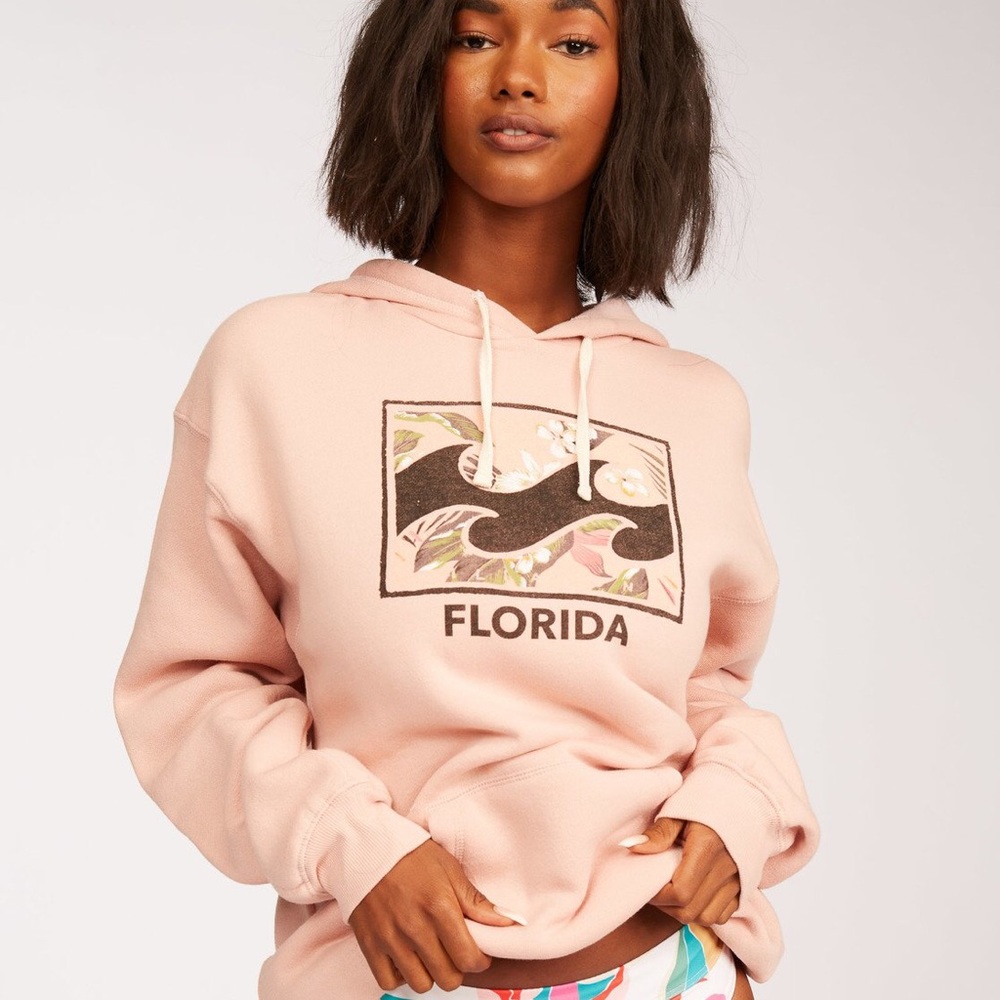 🌴🌼BILLABONG- FLOWER LOGO HOODIE SWEATSHIRT🌼 - Picture 3 of 10